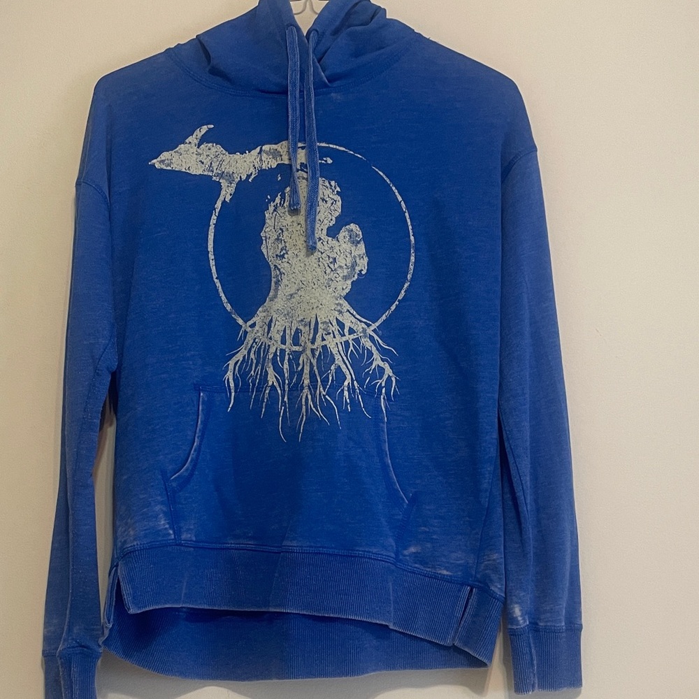 Blue Graphic Hoodie of MICHIGAN